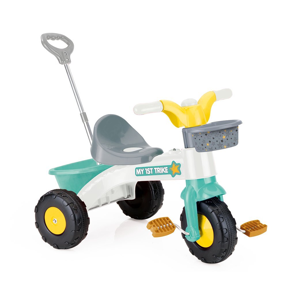 Trojkolka Dolu 70x47x70 cm zelená/žltá/biela/sivá