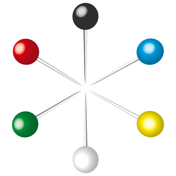 Značkovacie kolíky Alco AL-628A, balenie A, 80 kusov, rôzne farby