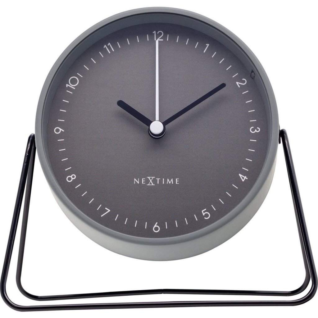 NeXtime NE-5240GS Budík Berlin 14x13 cm sivý/kovový