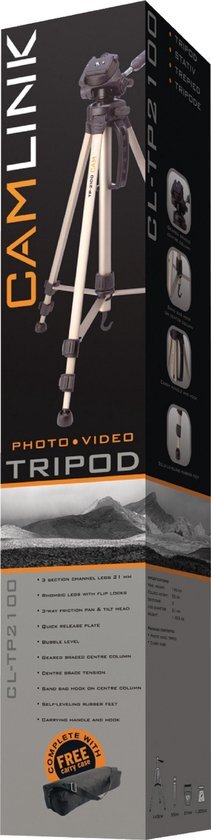 Camlink CL-TP2100 statív pre kameru/video, otáčanie a nakláňanie, 145 cm, bronzový