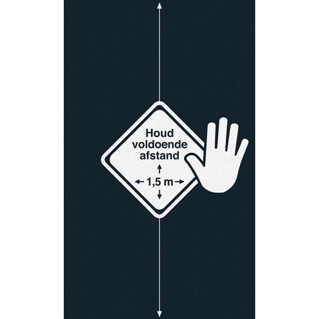 Rohožka Kangaro DODRŽIAVAJTE ODSTUP 90x150cm