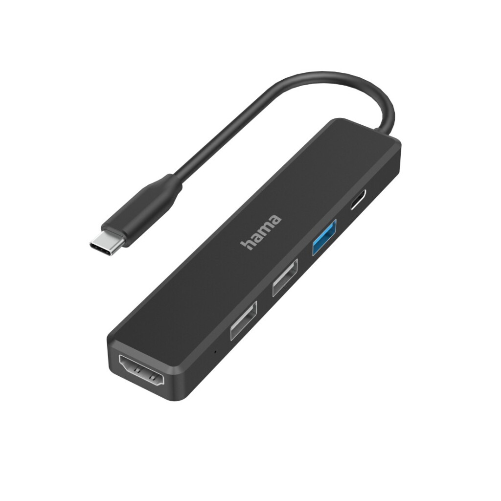 Hama USB-C Hub multiportový 5-portový 3x USB-A USB-C HDMI a...