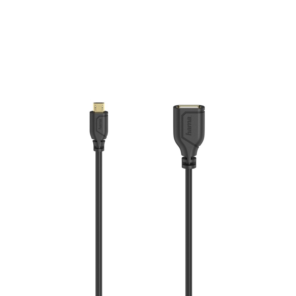 Hama Micro USB OTG kábel Flexi-Slim USB 2.0 480 Mbit/s 0,15 m