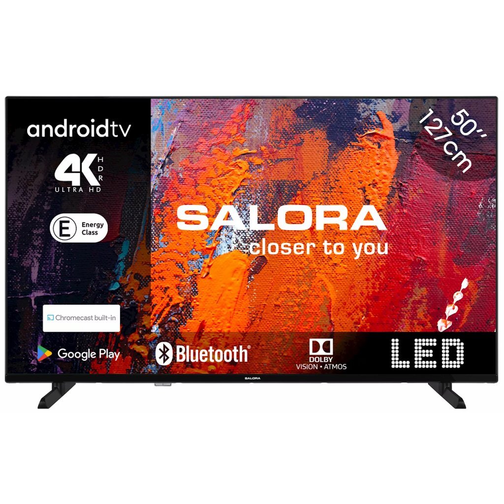 Salora 50UA550 4K Ultra HD Android Smart TV 127 cm Čierna