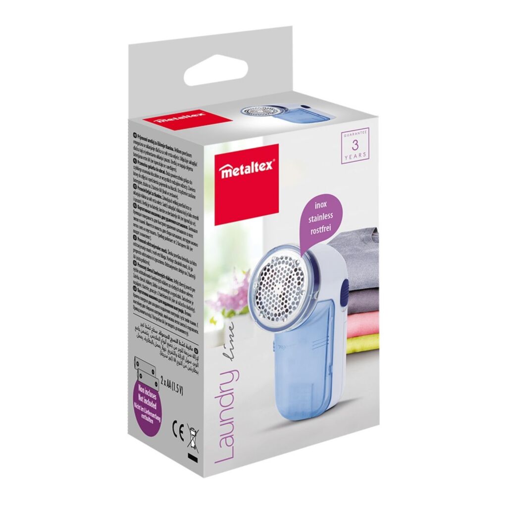 Elektrický odstraňovač žmolkov Metaltex modrý/biely