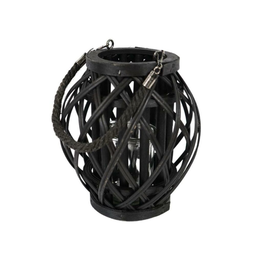 Hamada lampáš 22 cm čierny/bambusový