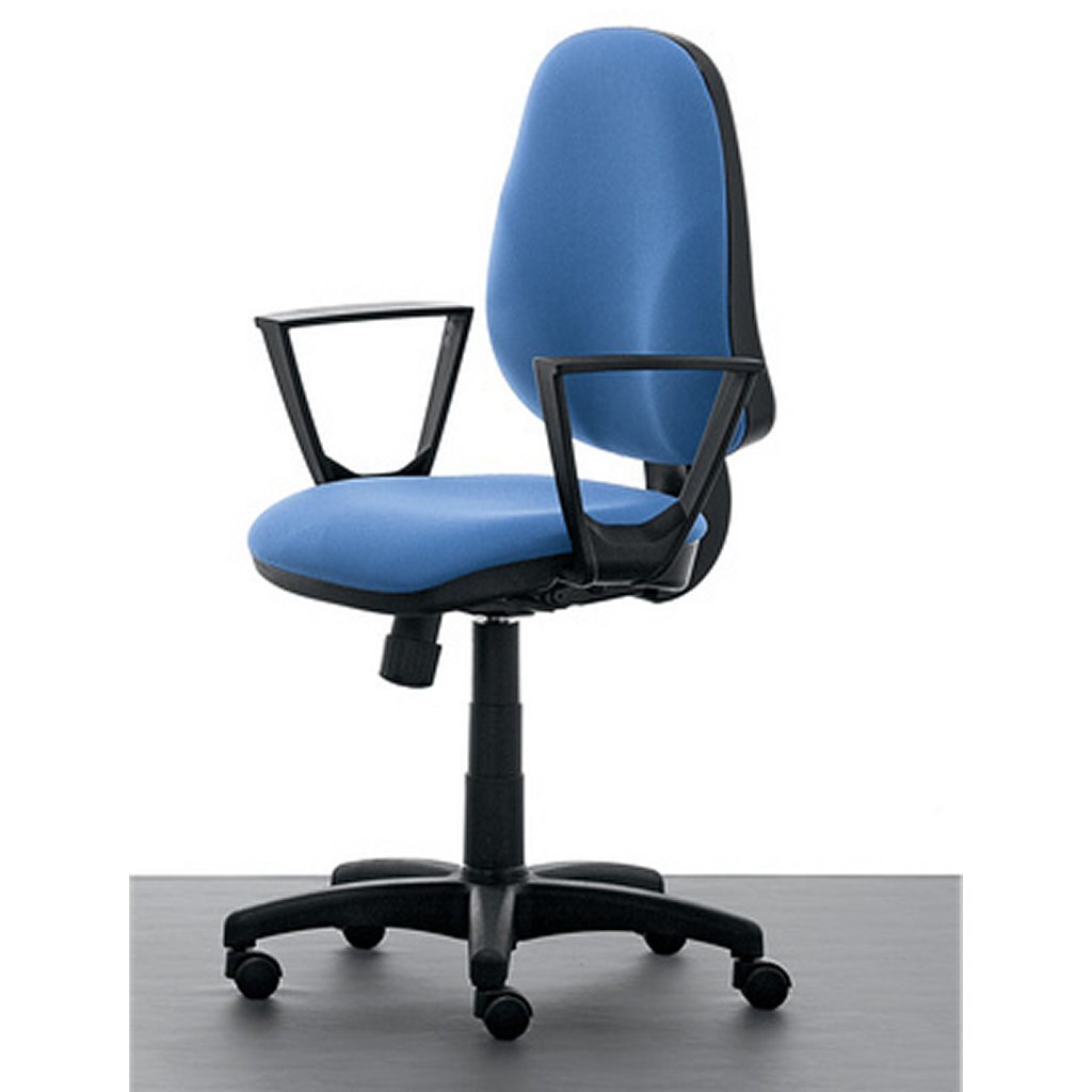 Kancelárska stolička Linea Fabbrica Tiger 01 modrá/modrá s podrúčkami