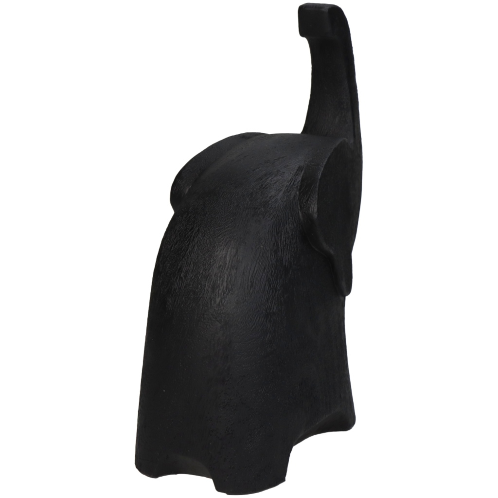 Ornament Slon Polyresin Čierny 16x8x20,5cm