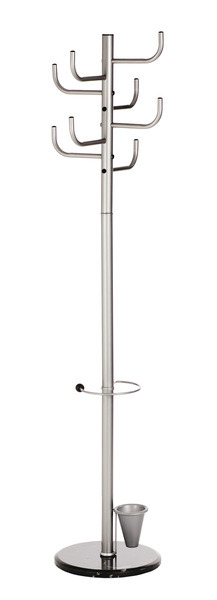 Alco AL-2802 Kovový vešiak na kabáty, strieborný, 8 háčikov