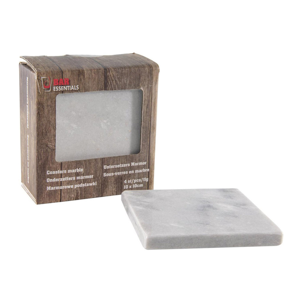Mramorové podložky pod poháre 10x10 cm 4 kusy