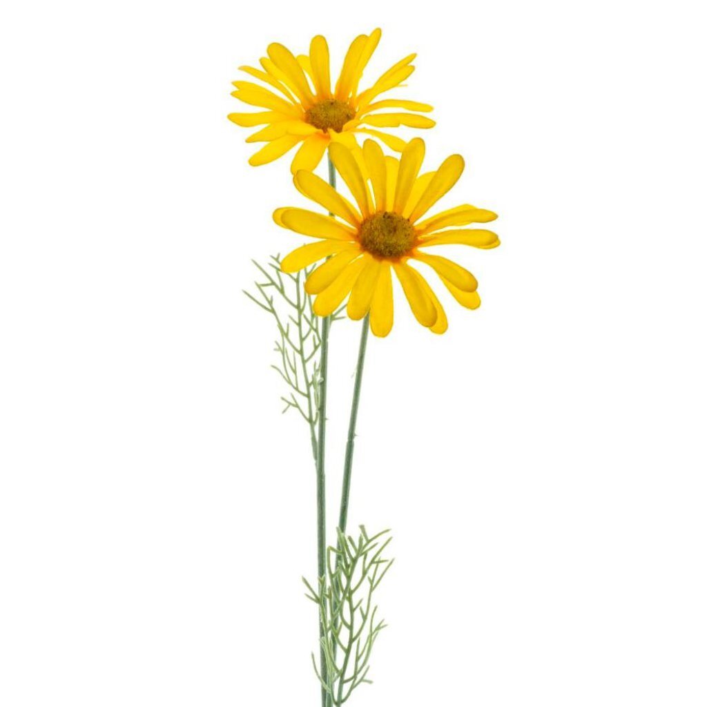 Umelý kvet sedmokrásky 56 cm žltý/hodvábny