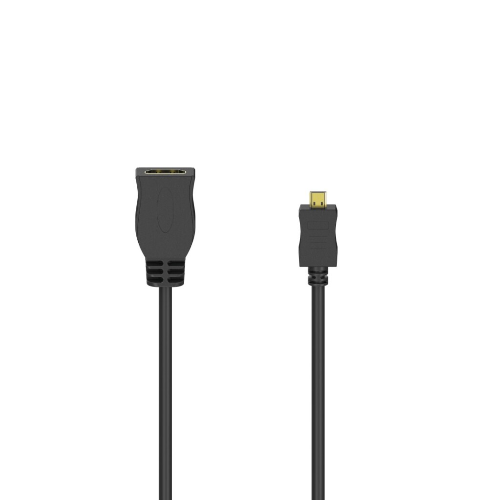 Adaptér Hama HDMI kábel Typ D Micro na Typ A pozlátený + Ethernet 10 m čierny