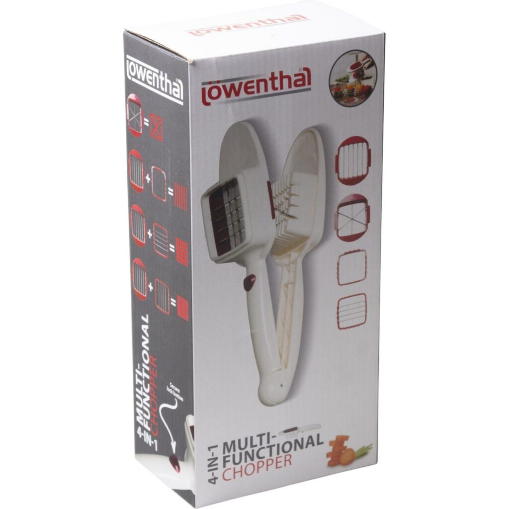 Lowenthal 4-v-1 multifunkčný krájač biely/červený