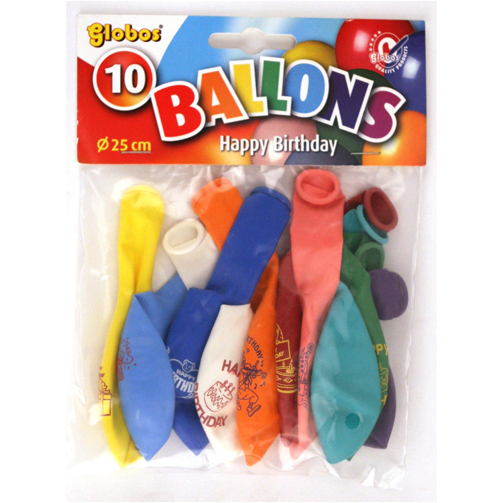Balóny Globos k narodeninám, 10 kusov