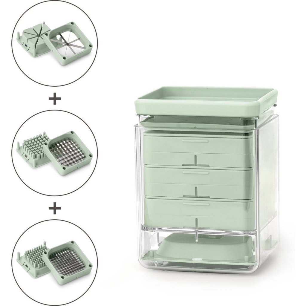 Brabantia Tasty+ krájač zeleniny, nefritovo zelená/priehľadná