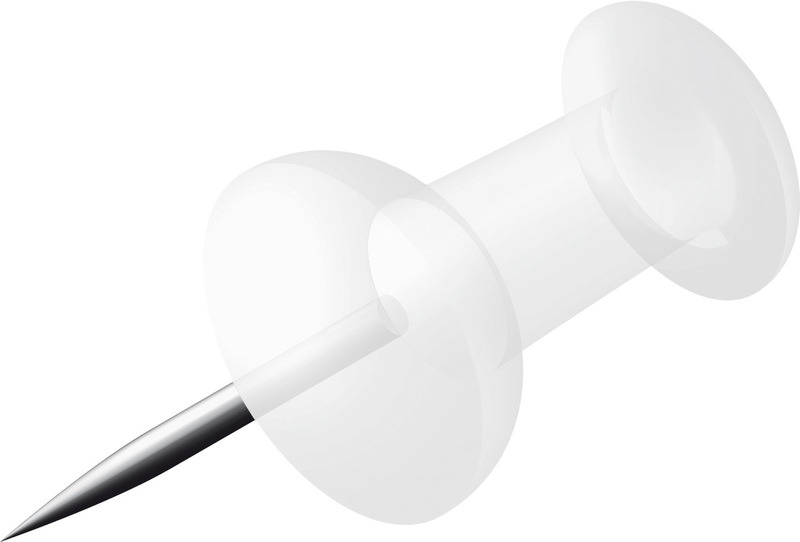 Pripínacie špendlíky Alco AL-662-22, krabička A, 40 kusov, priehľadné