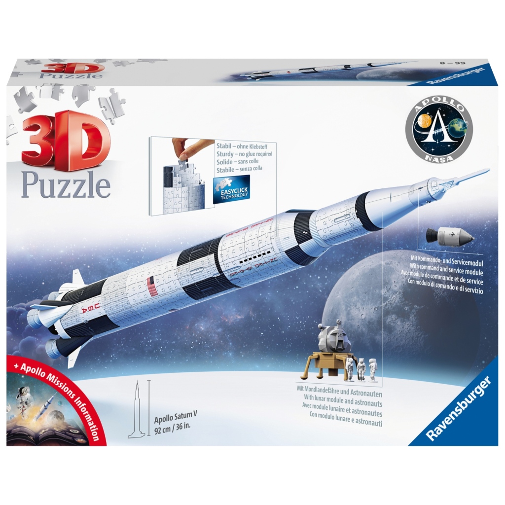 Ravensburger 3D puzzle Apollo Saturn V Rocket 440 dielikov