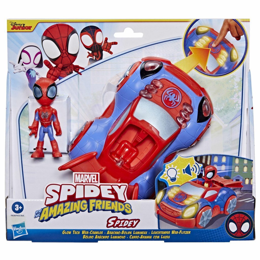 Spiderman, Spidey a jeho úžasní priatelia, vozidlo s figúrkou + svetlo a zvuk, rôzne farby