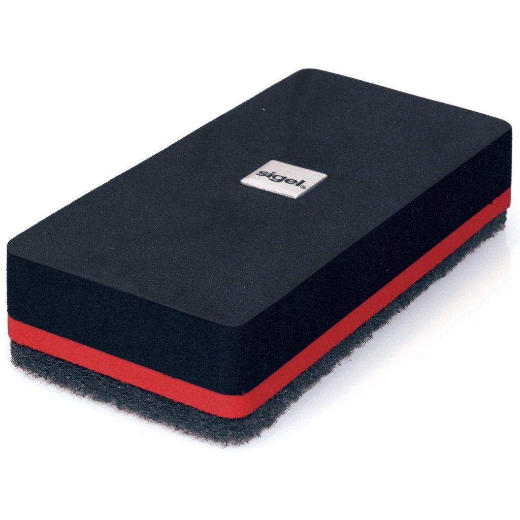 Magnetická guma na bielu tabuľu Sigel SI-BA188, 13x6x2,6 cm, čierna/červená