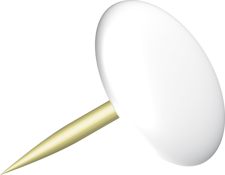 Pripináčiky Alco AL-151-10, mosadzné, 9,5 mm, krabička A, 100 kusov, biele