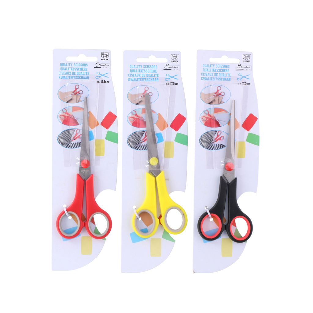 Nožnice 17,5 cm, 3 rôzne farby