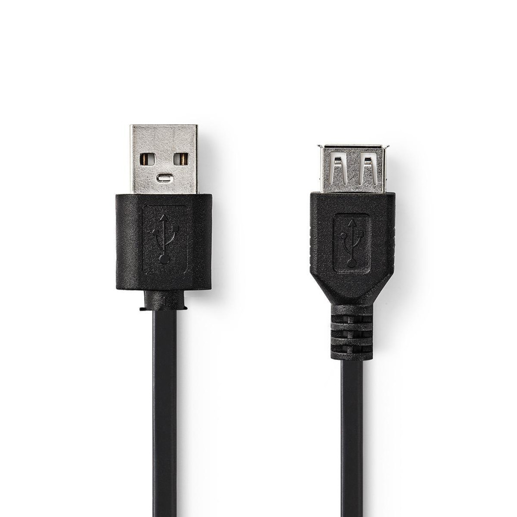 Nedis CCGT60010BK10 kábel USB 2.0 A samec - USB A samica 1,0 m čierny
