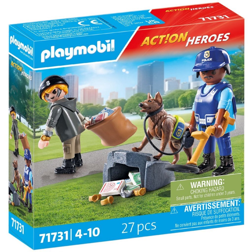 Playmobil 71731 Akční hrdinovia Policajný pes so zlodejom