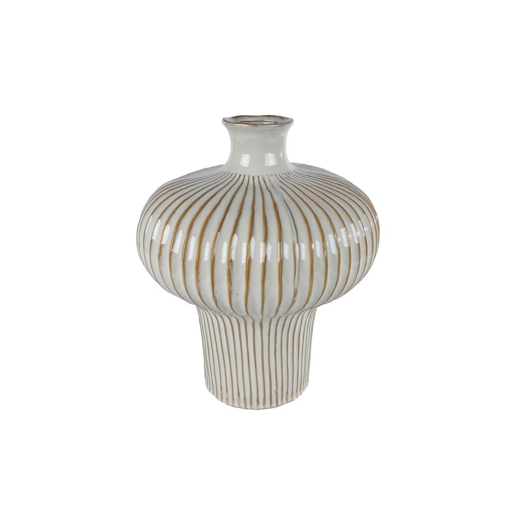 Váza Jodie 31x31x35,5 cm Hlinená/Biela/Hnedá