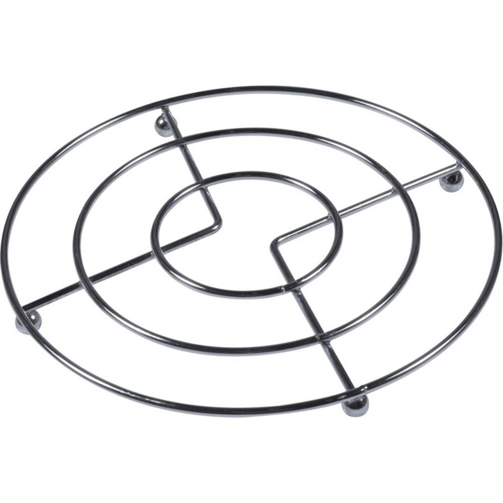 Okrúhla podložka pod pohár 17 cm nehrdzavejúca oceľ/chróm