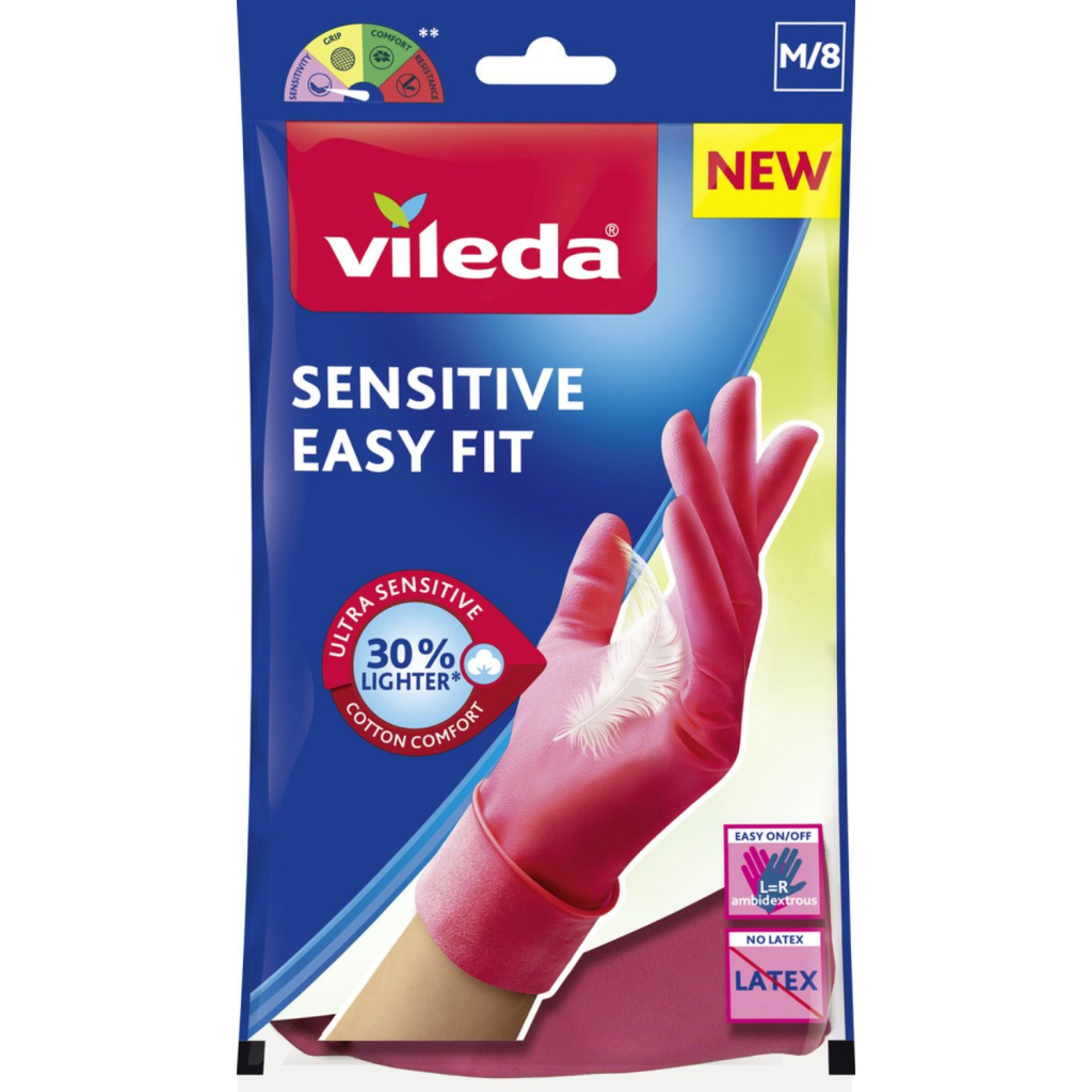 Vileda Sensitive Easy Fit domáce rukavice M