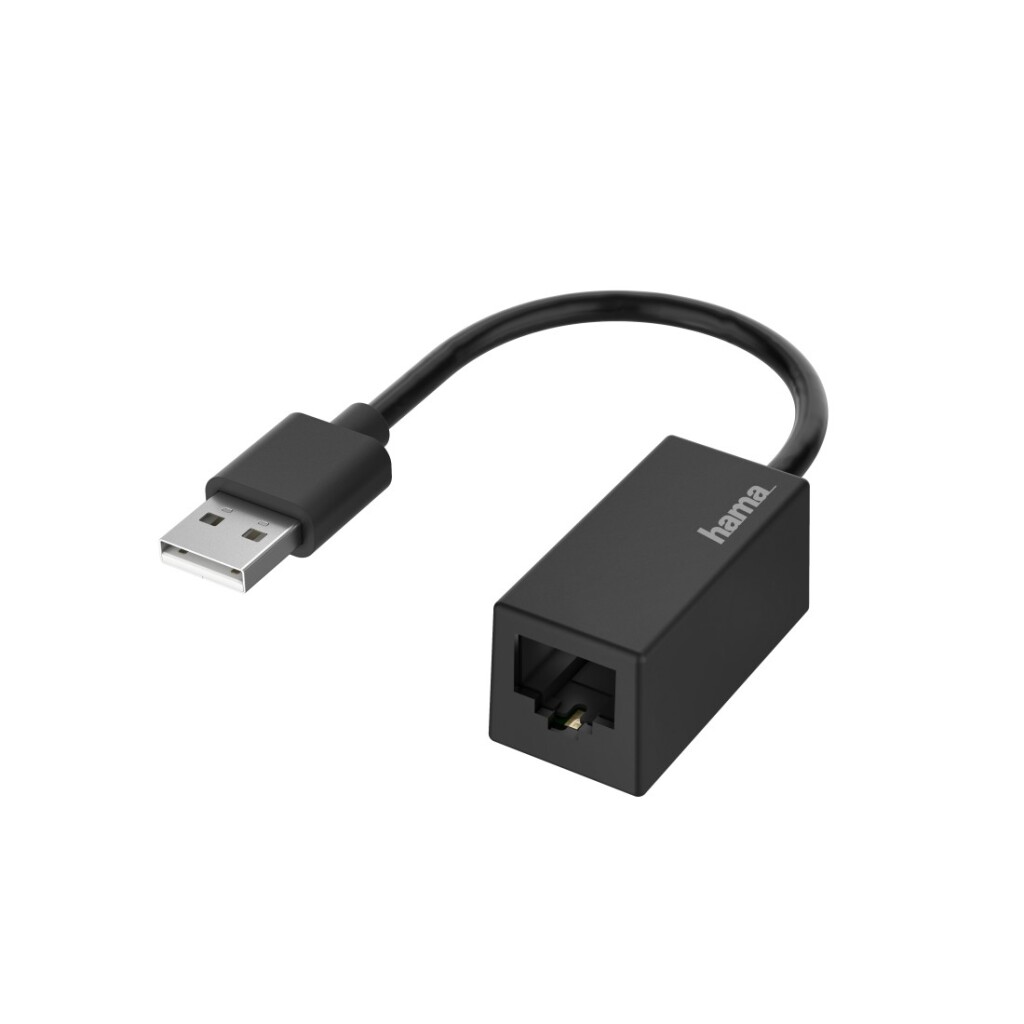 Sieťový adaptér Hama, USB zástrčka - LAN/Ethernet pripojenie, rýchly Ethernet