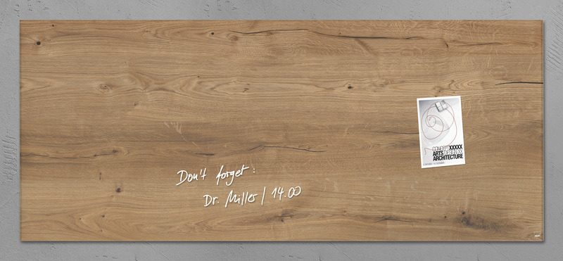Sigel SI-GL247 Sklenená magnetická tabuľa Artverum 1300x550x15mm Prírodné drevo