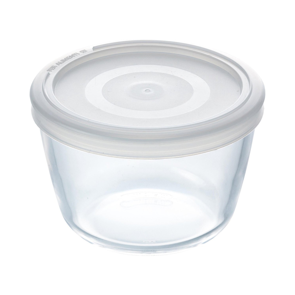 Okrúhla sklenená úložná misa Pyrex Cook and Freeze s viečkom 0,6 l