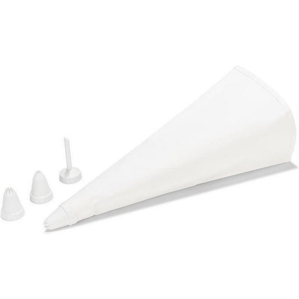 Sada na zdobenie cukrárskeho náčinia, cukrárske vrecko 31 cm + 4 cukrárske špičky