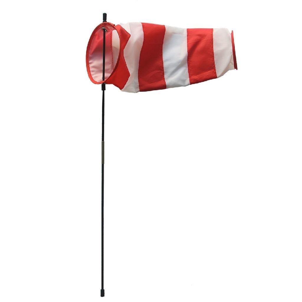 Veterný rukáv Rhombus 13x35 cm Červený/Biely