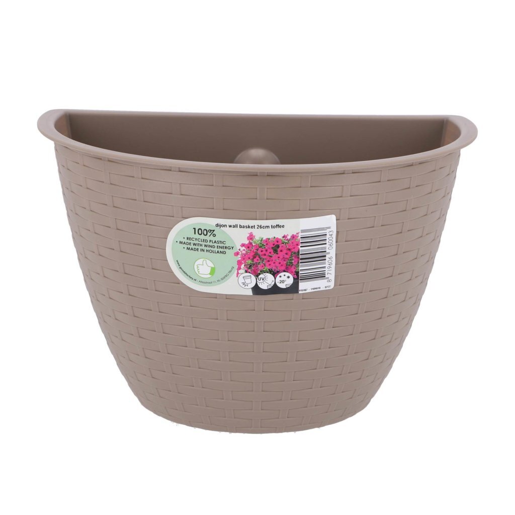 Nástenná kvetinová krabička Dijon 26 cm taupe