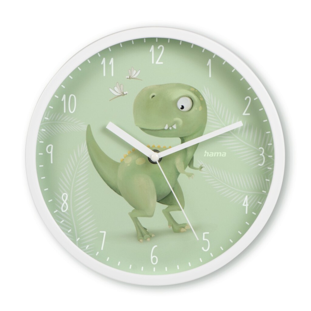 Detské nástenné hodiny Hama Cebu netikajú do detskej izby, analógové, Ø 25 cm