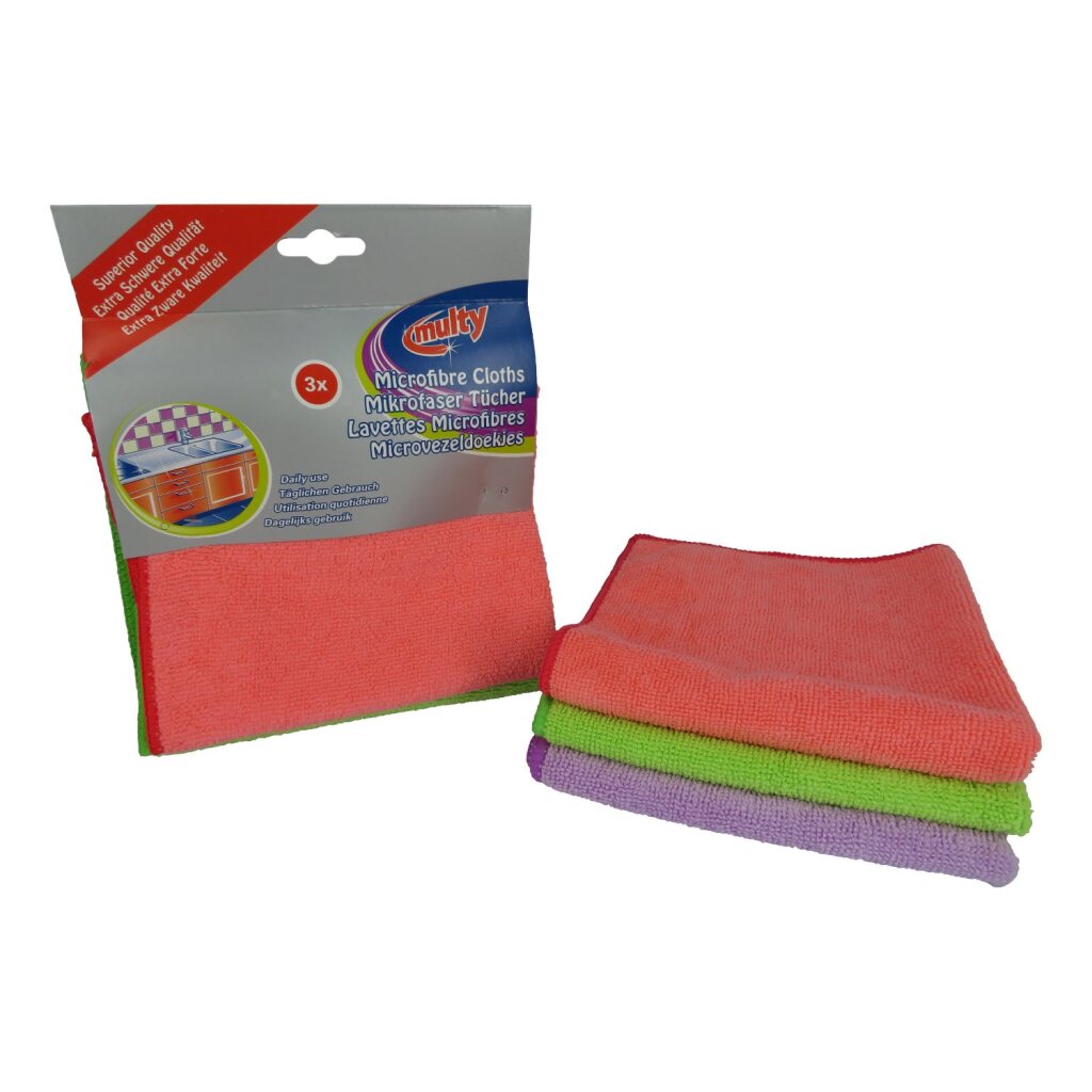 Viacúčelové mikrovláknové utierky na každodenné použitie, 3 kusy