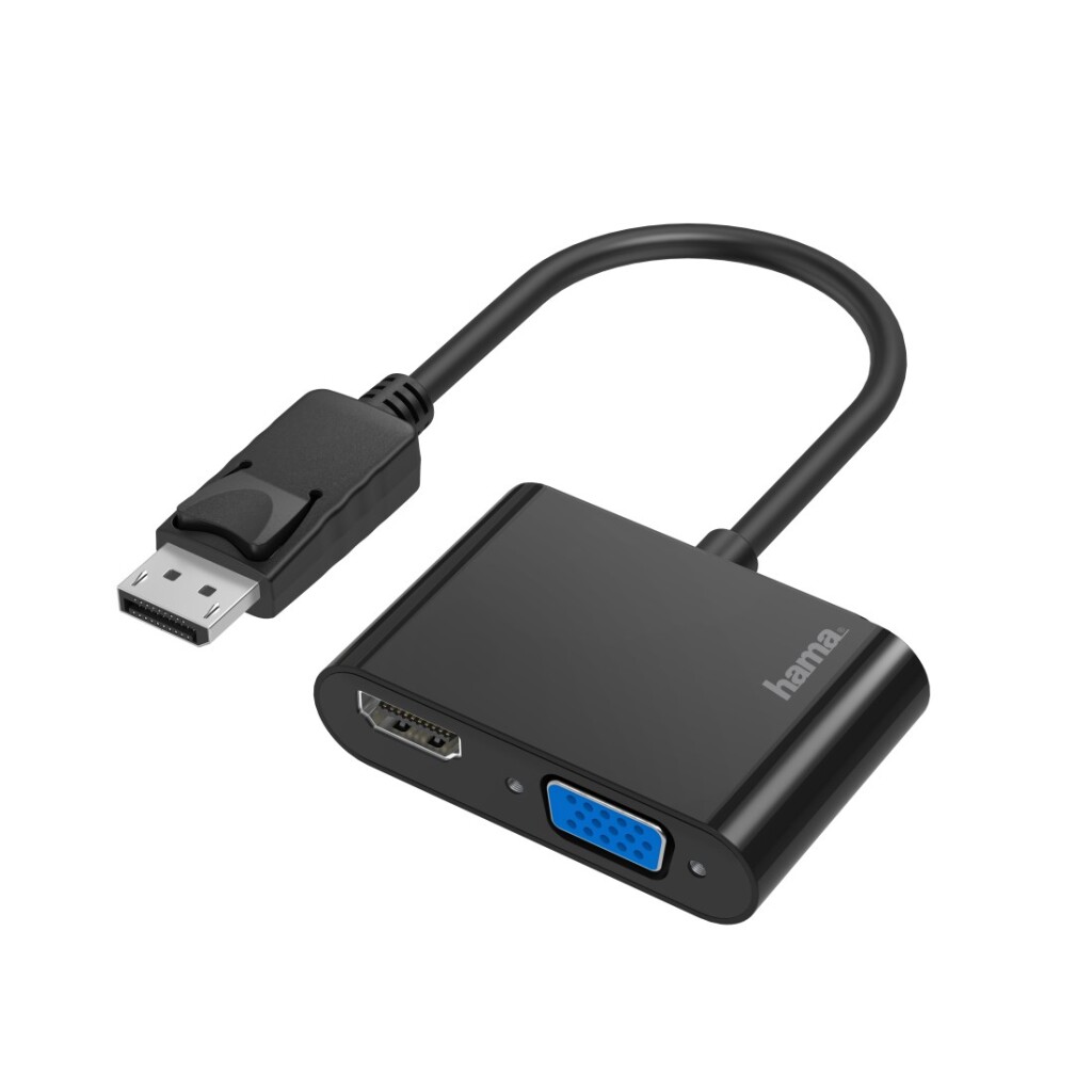 Hama video adaptér 2 v 1 DisplayPort zástrčka - VGA a HDMI pripojenie Ultra-HD 4K