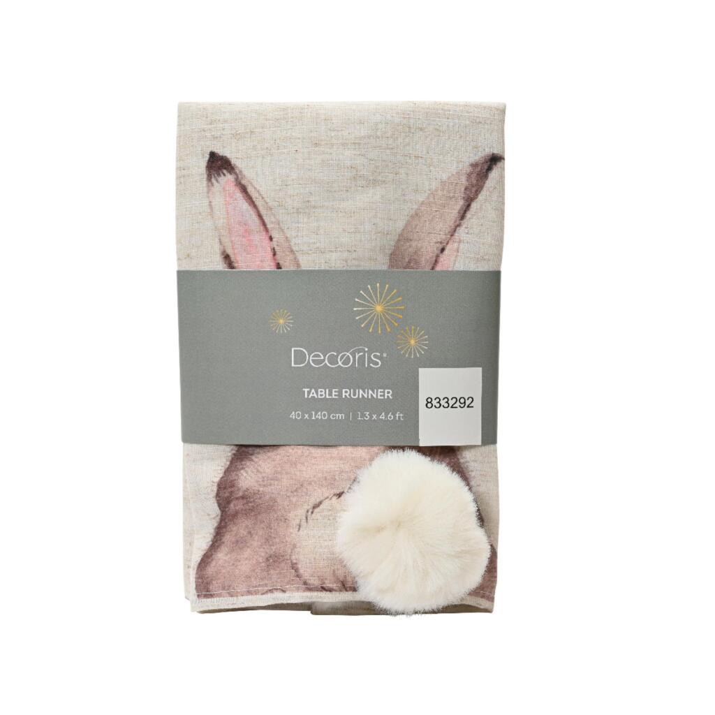 Decoris Prestieranie na stôl Králik 40x140 cm Polyester