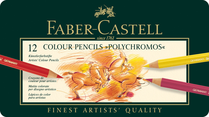 Farebné ceruzky Faber-Castell FC-110012 Polychromos, hrúbka jadra 3,8 mm, balenie 12 kusov