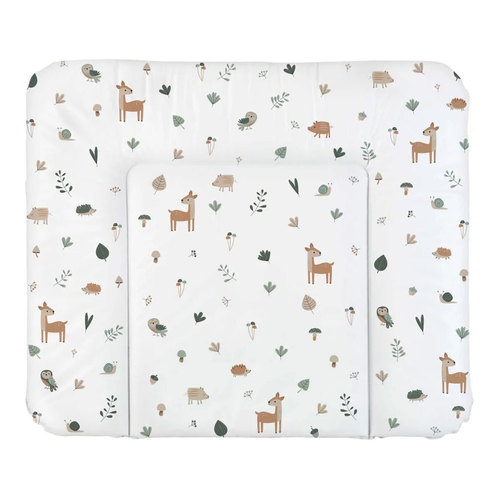 Prebaľovacia podložka Rotho Lesné zvieratká 85x72 cm biela