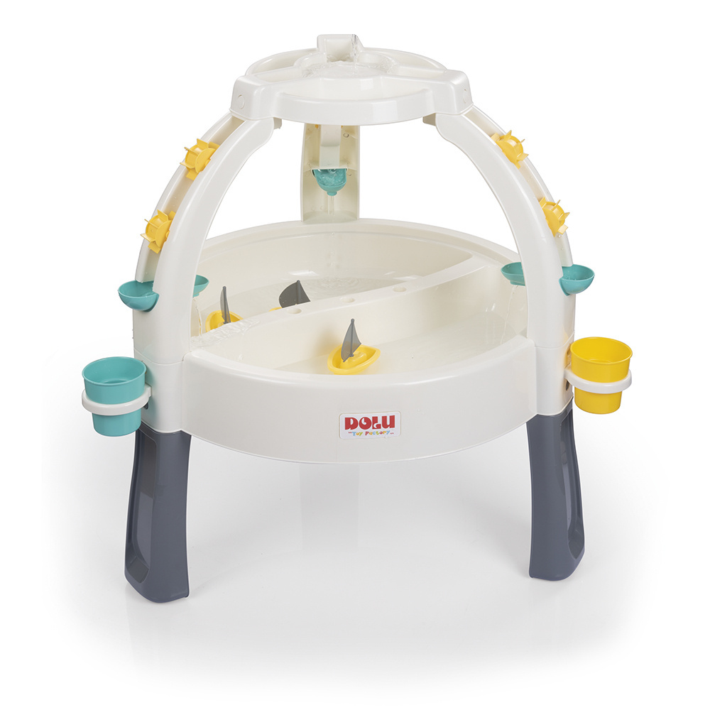 Dolu 2674 Fontánový stôl na piesok/vodu s príslušenstvom, biely/sivý