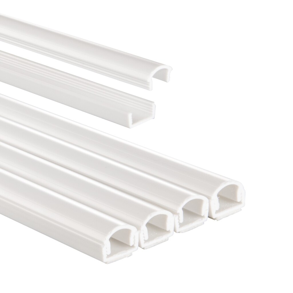 Hama káblový žľab samolepiaci polkruhový 100x1,1x1 cm 4 kusy PVC/biely