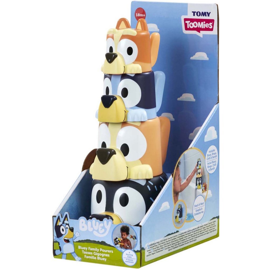 Štvordielne poháre do kúpeľa Bluey