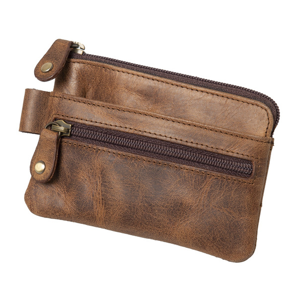 Alassio JU-42242 Kľúčenka 7,5x10x1cm Kožená hnedá