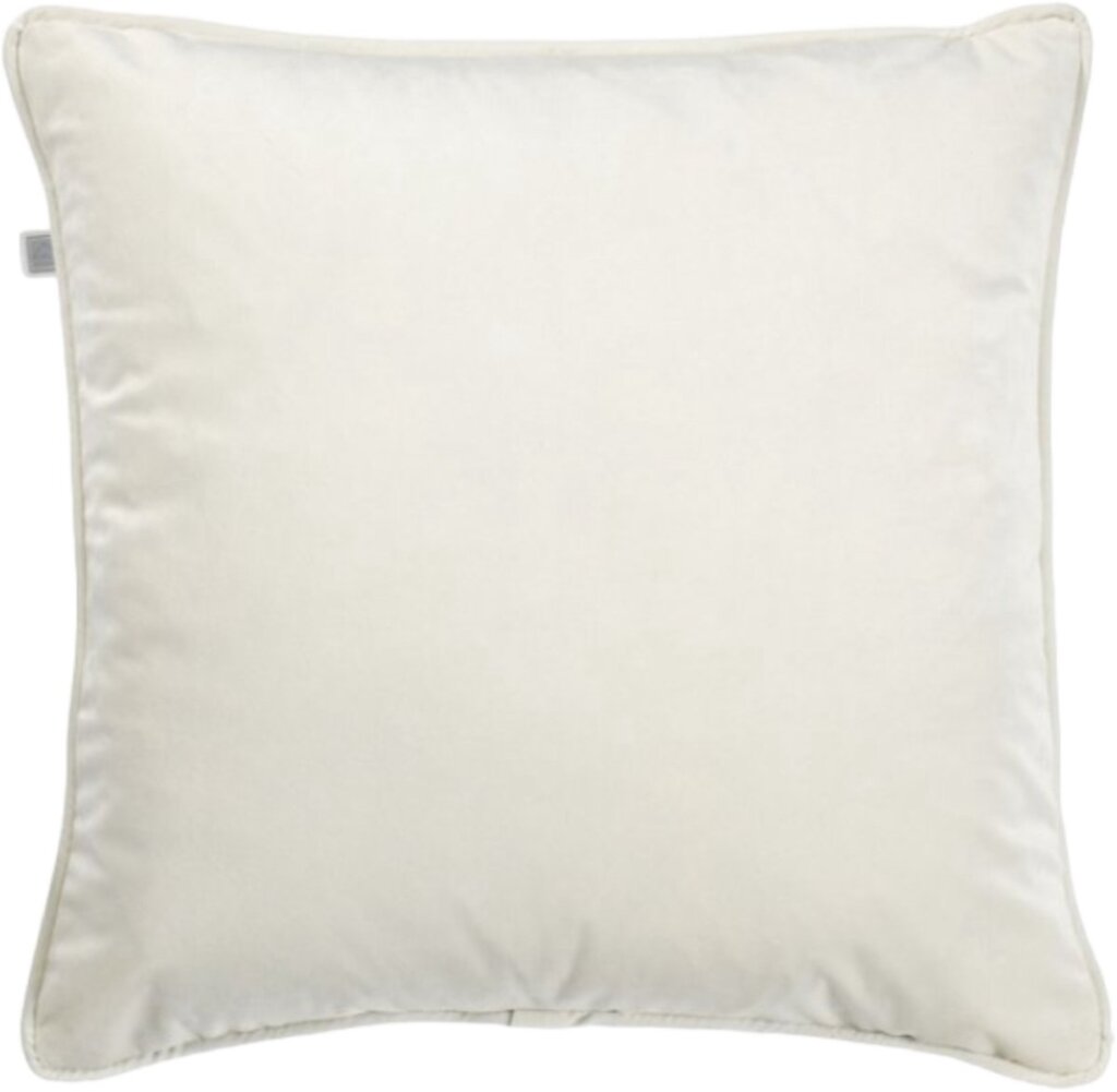 Dekoratívny vankúš FINN od Dutch Decor 45x45 cm, zamatový, jednofarebný, snehobiely, vrátane vnútorného vankúša