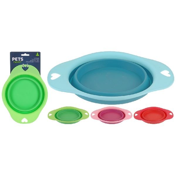 Skladacia silikónová miska na krmivo pre psov