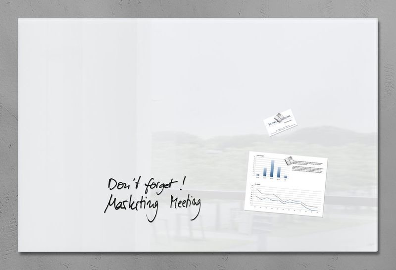 Sigel SI-GL141 Sklenená magnetická tabuľa Artverum 1000x650x15mm biela