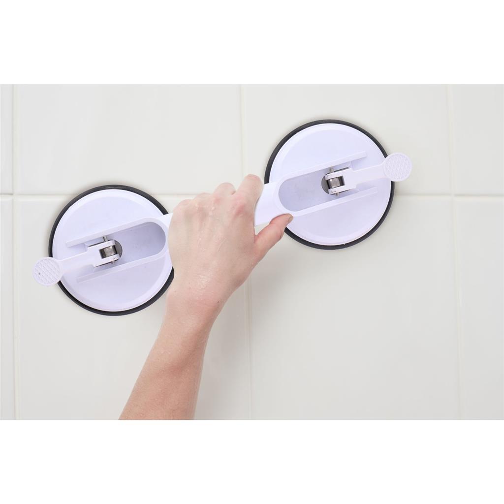 Rukoväť Vivamore s prísavkami 33x12,5x7,5 cm biela